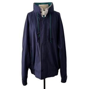 Abercrombie & Fitch Vintage Blue Men's Raincoat Size L Preppy Coastal Nautical